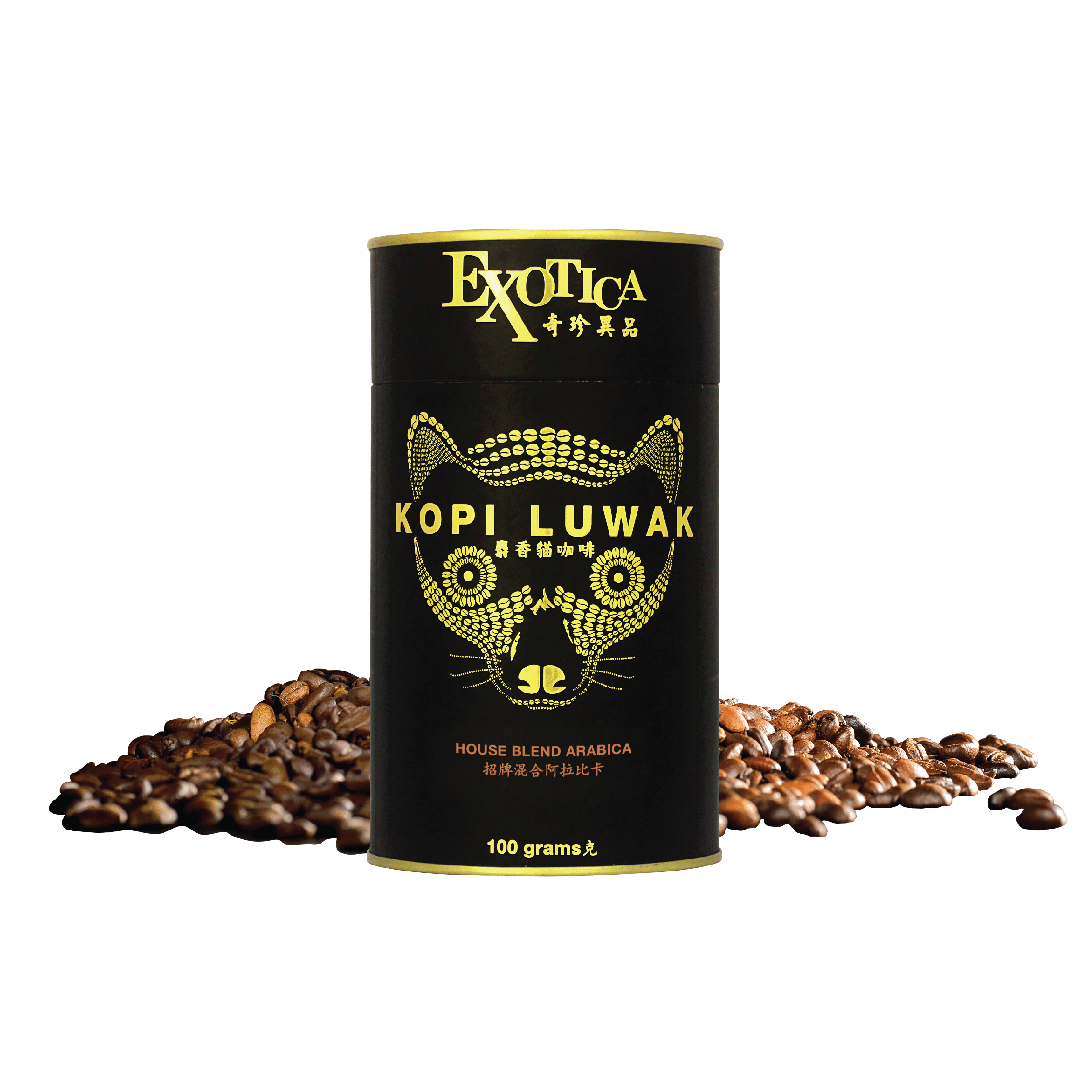 Exotica Kopi Luwak House Blend Arabica (Whole Bean) 100g