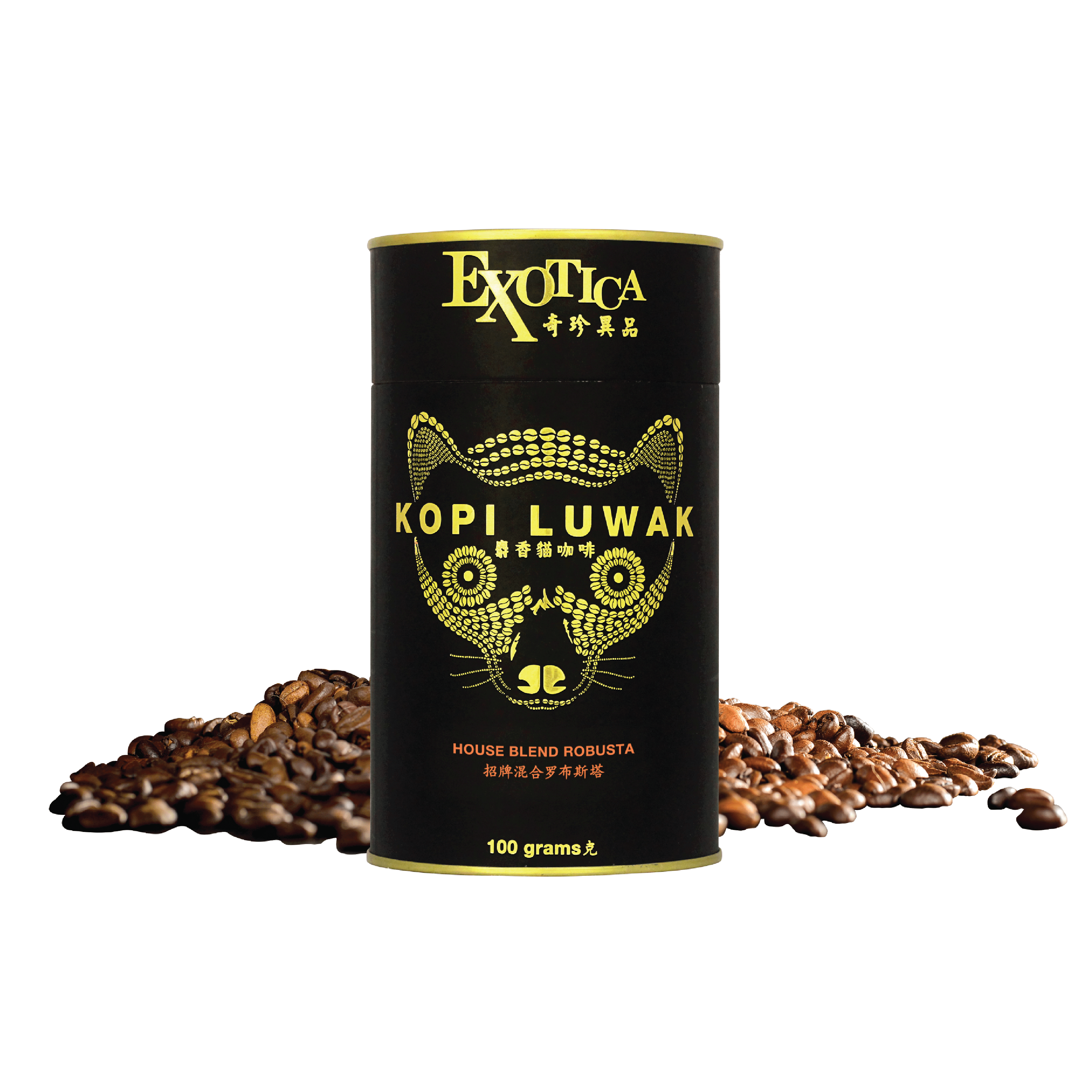 Exotica Kopi Luwak House Blend Robusta (Whole Bean) 100g