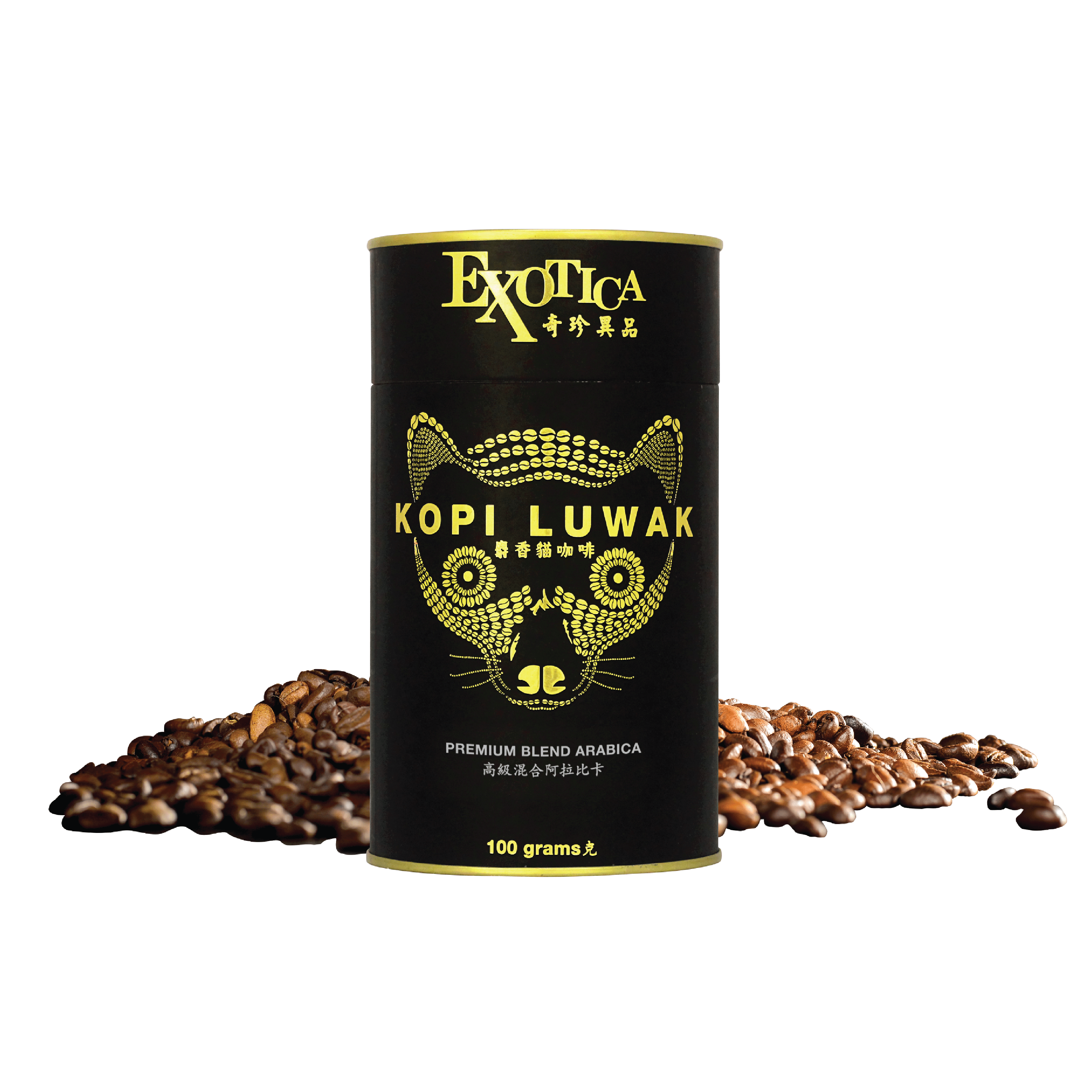 Exotica Kopi Luwak Premium Blend Arabica (Whole Bean) 100g