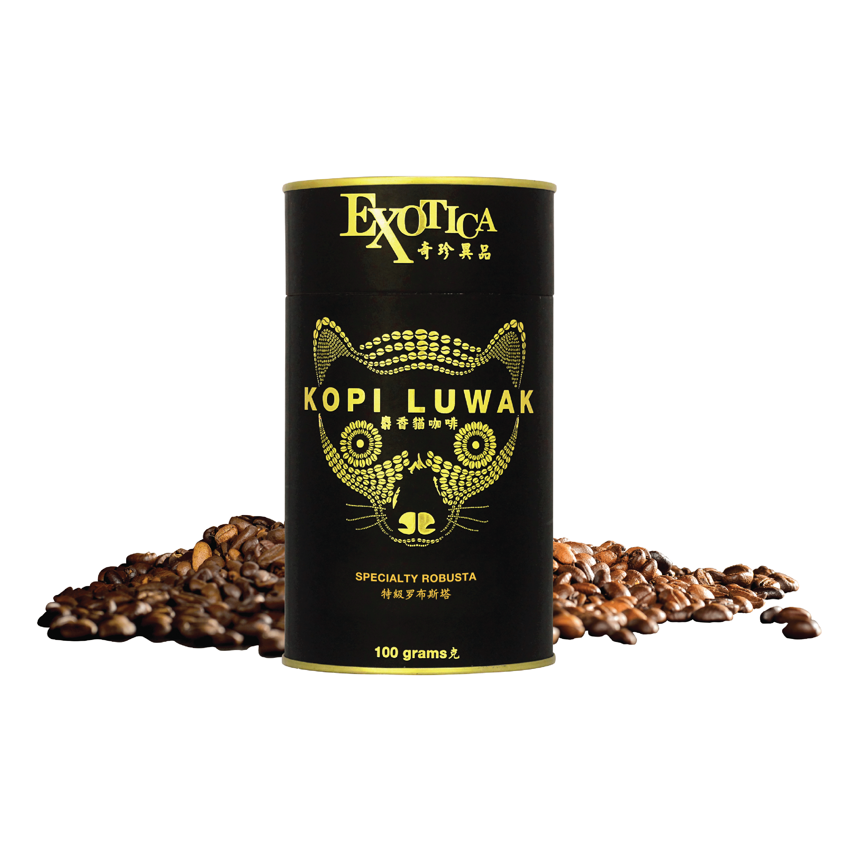 Exotica Kopi Luwak Specialty Robusta (Whole Bean) 100g